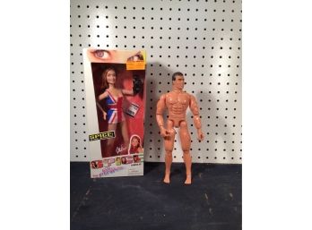Spice Girls Geri In Box And Male Toy With No Clothes