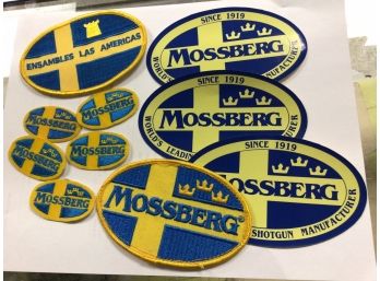 Mossberg Worlds Leading Shotgun Gun Mfg. 10 Stickers/ Cloth Patches