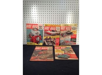 Lot Of 5 1950s Hot Rod Magazines