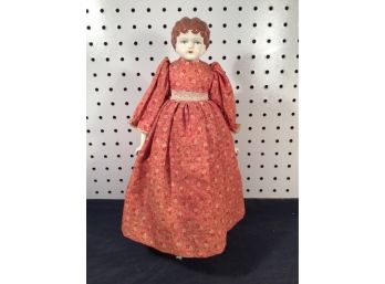 Antique China Doll With Handmade Clothing, Approx. 12
