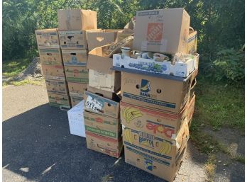 Wow!! 32 Banana Boxes Full Of Flea Market Merchandise!! 40 Boxes In All! 100s Of Items! MYSTERY LOT!