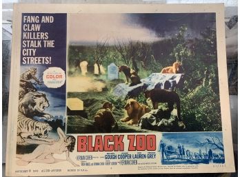 Original Movie Lobby Card, C1963 Black Zoo (136)
