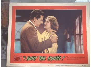 Original Movie Lobby Card, C1957 Richard Boone, I Bury The Living (84)