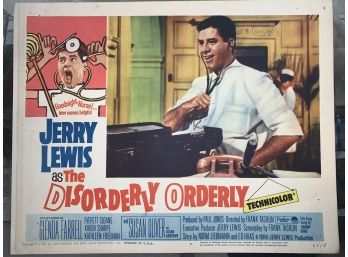 Original Movie Lobby Card, C1964 Jerry Lewis, Disorderly Orderly (114)