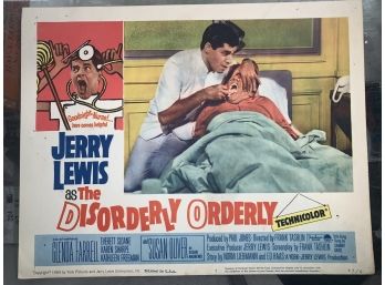 Original Movie Lobby Card, C1964 Jerry Lewis, Disorderly Orderly (112)