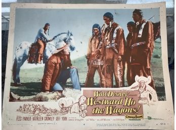 Original Movie Lobby Card, C1956 Walt Disney, Westward Ho The Wagons! (17)