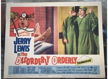 Original Movie Lobby Card, C1964 Jerry Lewis, Disorderly Orderly (113)