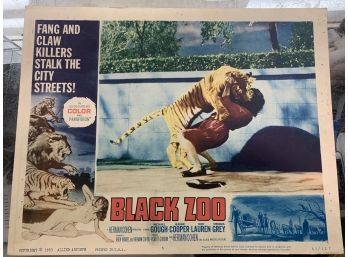 Original Movie Lobby Card, C1963 Black Zoo (133)