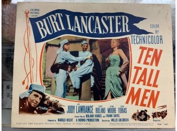 Original Movie Lobby Card, C1956 Columbia Pictures, Burt Lancaster, Ten Tall Men (13)
