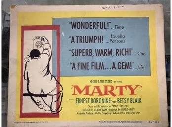 Original Movie Lobby Card, C1954 Hecht-lancaster, Marty (24)