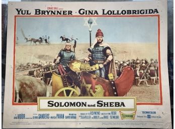 Original Movie Lobby Card, C1959 Edward Small, Solomon And Sheba (46)