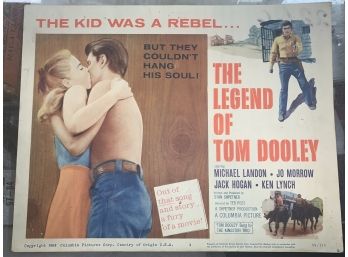 Original Movie Lobby Card, C1959 Columbia Picture, The Legend Of Tom Dooley (97)