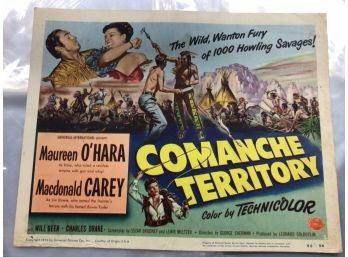 Original Movie Lobby Card, C1950 Comanche Territory (288)