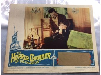 Original Movie Lobby Card, C1962 The Horror Chamber Of Dr. Faustus And The Manster Half Man Half Monster (261)