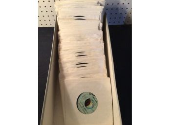 100 Records, All 45s, In White Jackets 1960s Thru 1980s, Rock, Etc.