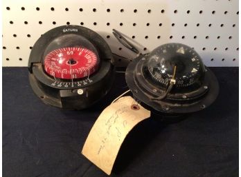 PAIR OF UNTESTED MARINE COMPASSES SATURN AND RITCHIE