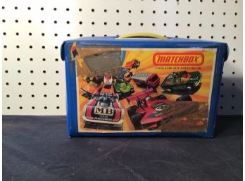 Matchbox Car Case With Handful Of Matchbox And Hot Wheels Cars