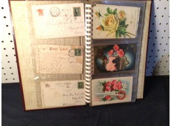 Antique Postcard Book, Early 1900 Postcards, 36 In All