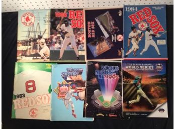 Lot Of Eight - Boston Red Sox And Misc Baseball Magazines And Calendar