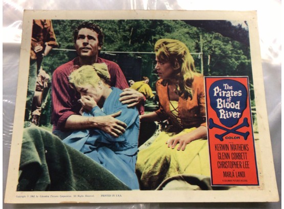 Original Movie Lobby Card, C1962 The Pirates Of Blood River (372)