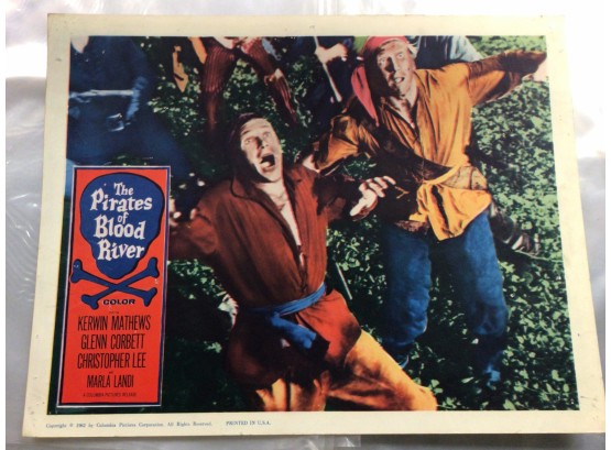 Original Movie Lobby Card, C1962 The Pirates Of Blood River (369)