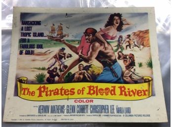 Original Movie Lobby Card, C1962 The Pirates Of Blood River (365)