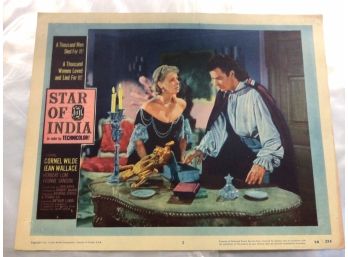 Original Movie Lobby Card, C1956 Star Of India (414)
