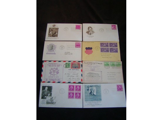 8 ANTIQUE / VINTAGE US POSTAL SERVICE, USPS, FIRST DAY COVERS - FDC's