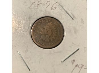 Antique 1876 U.S. Indian Head Penny / Cent - DESIRABLE DATE!