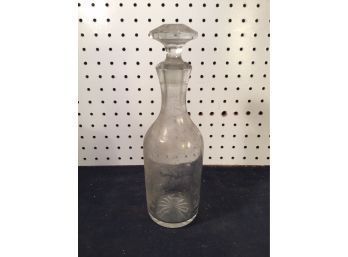 Glass Whiskey Bottle With Glass Stopper