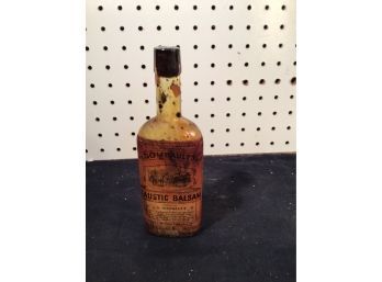 Gombaults Caustic Balsam Bottle - ANTIQUE, WITH LABEL