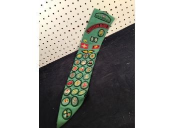 Vintage Girl Scouts Junior Sash With Tons Of Badges