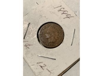 Antique 1884 U.S. Indian Head Penny - Cent - DESIRABLE DATE!
