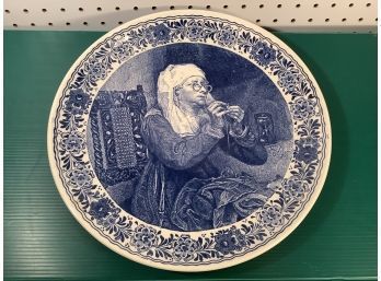 Nice 13-1/4 Inch Blue Delft Charger