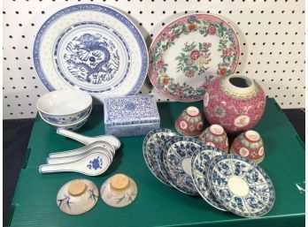 Large Lot Of Modern Decorative Asian Porcelain And Pottery