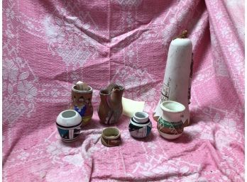 Lot Of 7 1900s Indian Native American Decorative Pieces