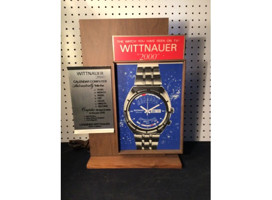 Vintage STORE ADVERTISING Wittnauer 2000 Model Watch - Light Up Advertising Sign