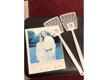Vintage U.S. Presidents Memorabilia. Signed Photo, Fly Swatters