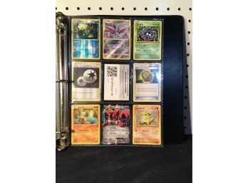 Lot Of Nearly 160 Pokmon Cards And Two Large Cards. EX/GX, In Binder