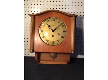 Working Linden Wall Clock Made In Germany. Good Condition, Key Wind