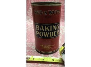 Vintage Red & White Baking Powder