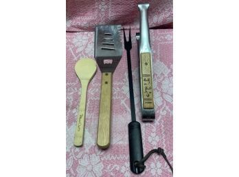 Barbecue Grilling Tools, Great Burger Flipper, Tongs By Androck, Etc.