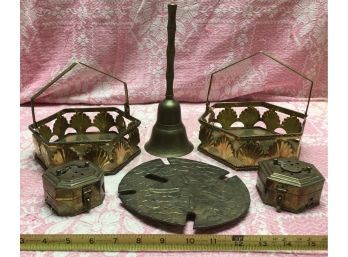 Lot Of 6 Pieces Of Decorative Brass