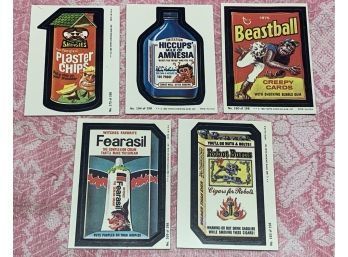 Topps - Wacky Packages Stickers, #175,194,160,169,183, Series 3, Circa 1980