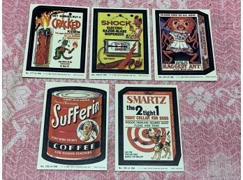 Topps - Wacky Packages Stickers, #137,196,177,192,195, Series 3, Circa 1980