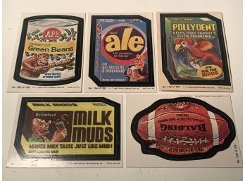 5 Wacky Packages Stickers, Circa 1980, Series 3, #198,185,152,168,164