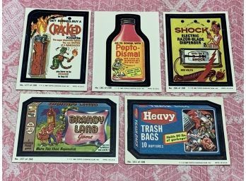 Topps - Wacky Packages Stickers, #141,157,177,181,198, Series 3, Circa 1980