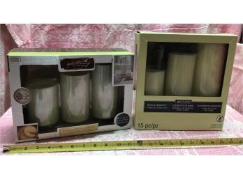 Lot Of 2 Led Candle Sets In The Box