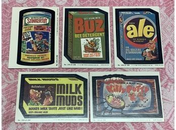 Topps - Wacky Packages Stickers, #198,136,164,155,149, Series 3, Circa 1980