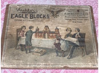 Antique Patented 1900 Richters Eagle Blocks, German Made
